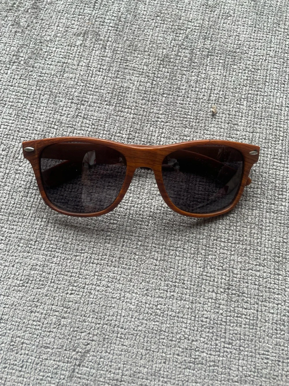 3/$10 Wood-Effect Brown Sunglasses with Dark Lenses